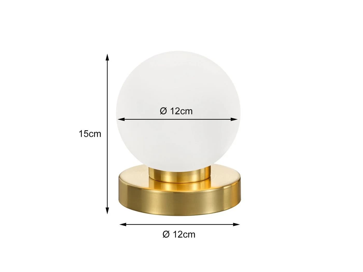 Reality Leuchten LED Nachttischlampe Touch Dimmbar Weiß Messing - Bild 4