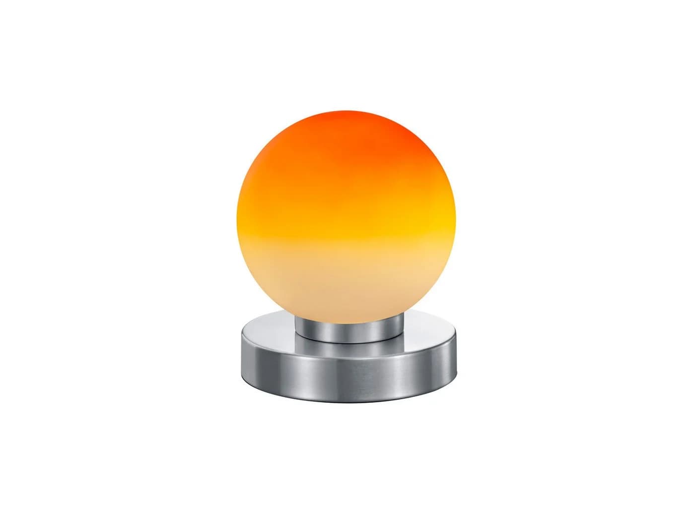 Reality Leuchten LED Nachttischlampe Touch Dimmbar Glas Kugel Orange - Bild 2