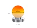 Reality Leuchten LED Nachttischlampe Touch Dimmbar Glas Kugel Orange Bild 4