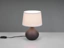 Reality Leuchten LED Nachttischlampe Braun Beige Dimmfunktion Bild 1