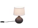 Reality Leuchten LED Nachttischlampe Braun Beige Dimmfunktion Bild 2