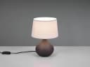 Reality Leuchten LED Nachttischlampe Braun Beige Dimmfunktion Bild 3