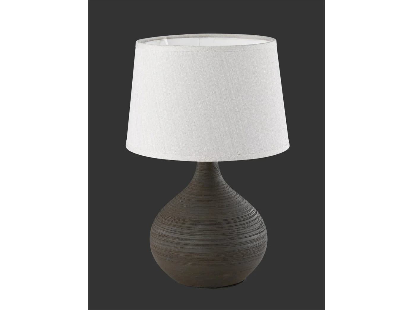 Reality Leuchten LED Nachttischlampe Braun Beige Dimmfunktion - Bild 4