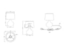 Reality Leuchten LED Nachttischlampe Braun Beige Dimmfunktion Bild 5