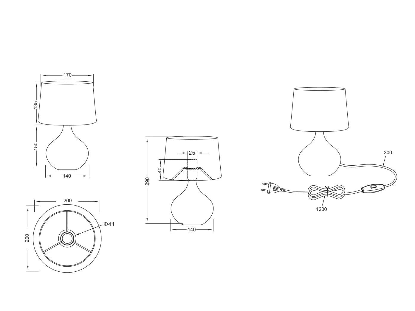 Reality Leuchten LED Nachttischlampe Braun Beige Dimmfunktion - Bild 5