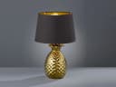 Reality Leuchten LED Tischleuchte Schwarz Gold Ananas-Design Bild 3