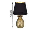 Reality Leuchten LED Tischleuchte Schwarz Gold Ananas-Design Bild 4