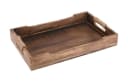 Meinposten Dekotablett Mangoholz Braun mit Juteband-Griffen Bild 1