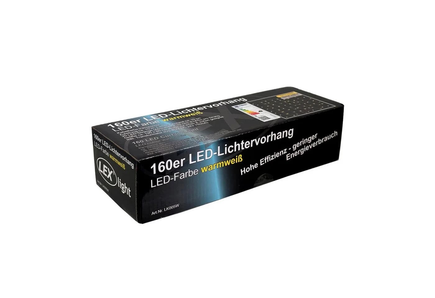 Mojawo Lichtervorhang 160er LED-Lichtervorhang Innen und Außen Warmweiß - Bild 3