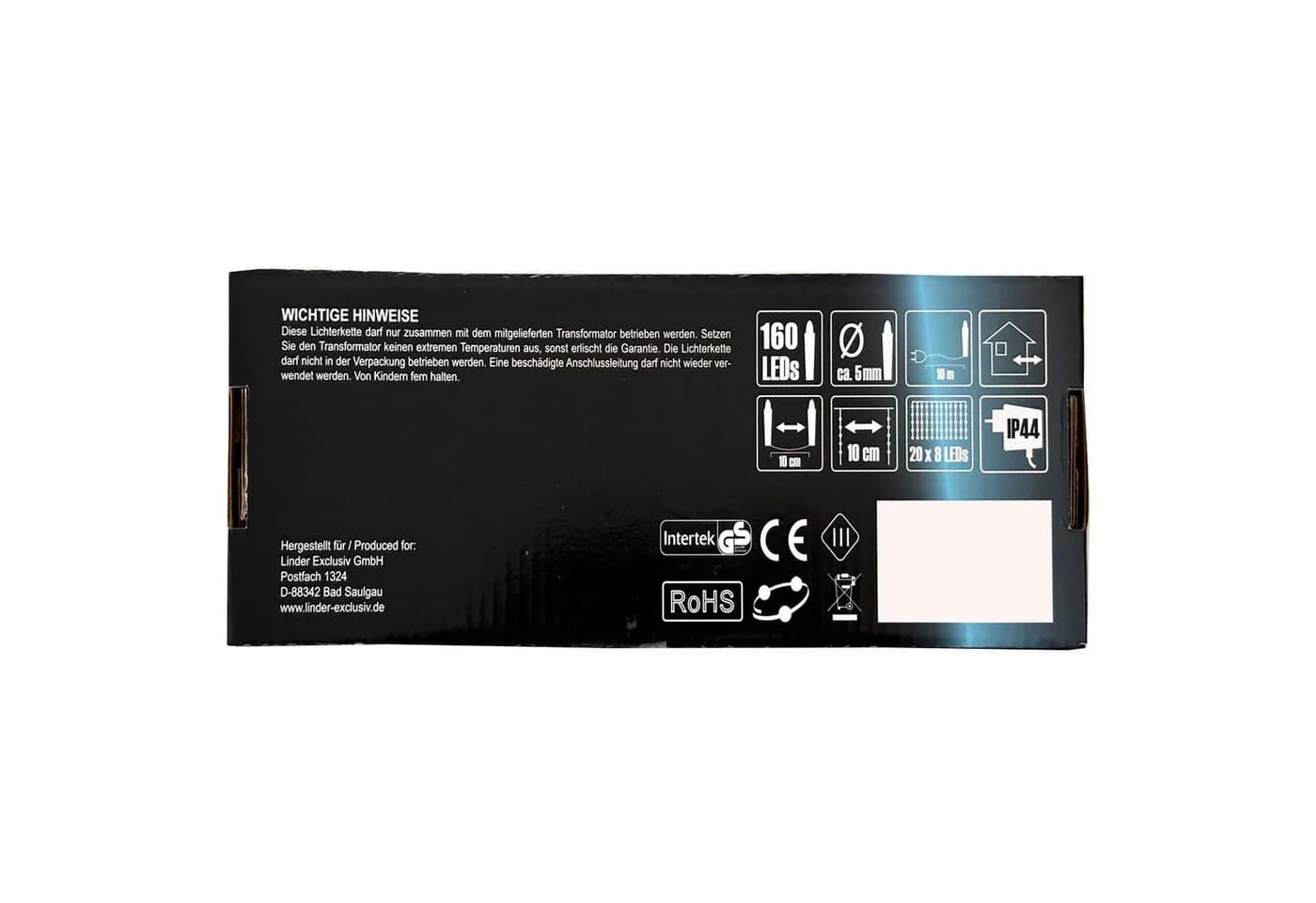 Mojawo Lichtervorhang 160er LED-Lichtervorhang Innen und Außen Warmweiß - Bild 5