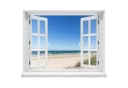 WallSpirit Wandsticker Fensterblick mit Aussicht Selbstklebend Bunt Bild 2
