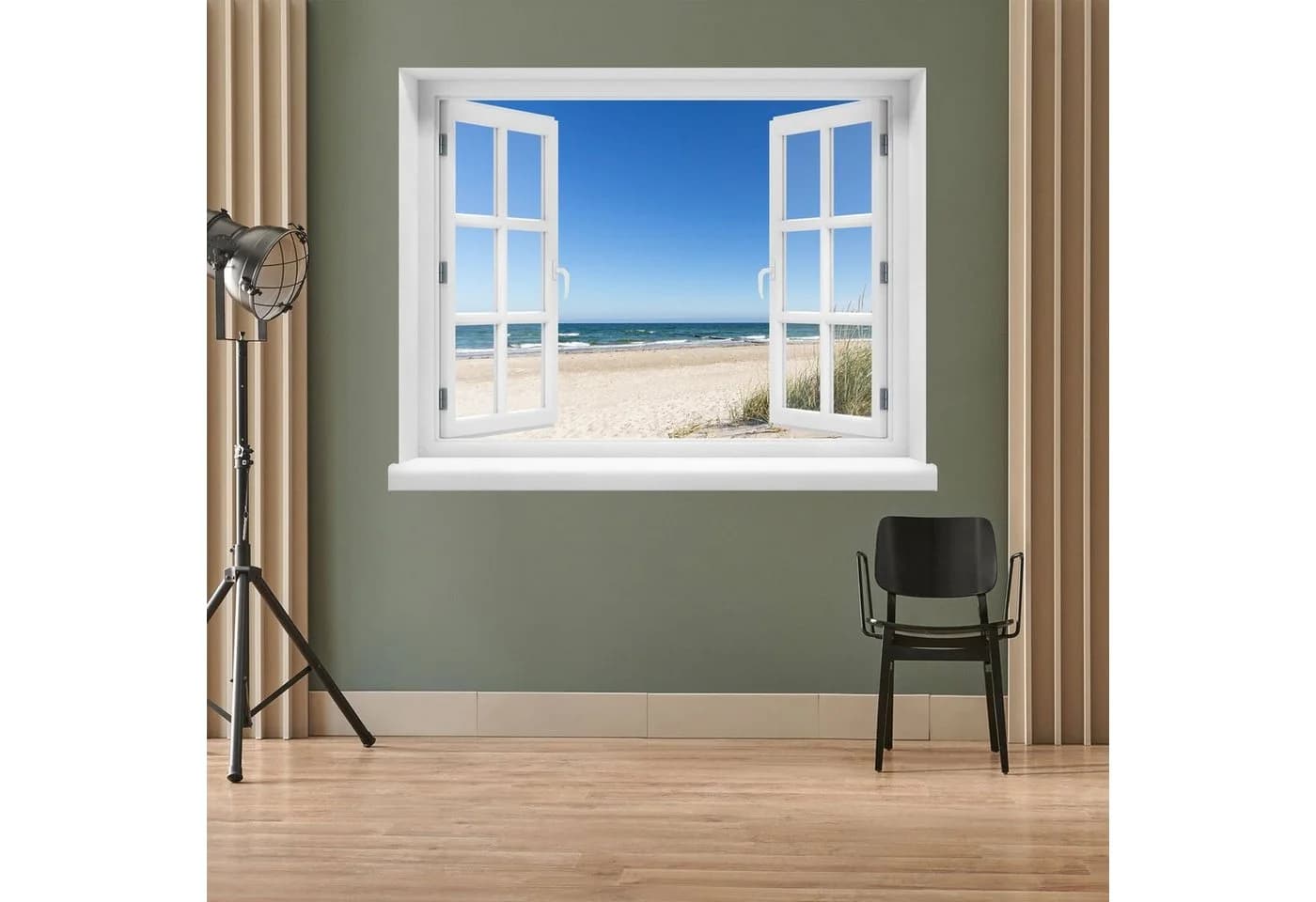 WallSpirit Wandsticker Fensterblick mit Aussicht Selbstklebend Bunt - Bild 3