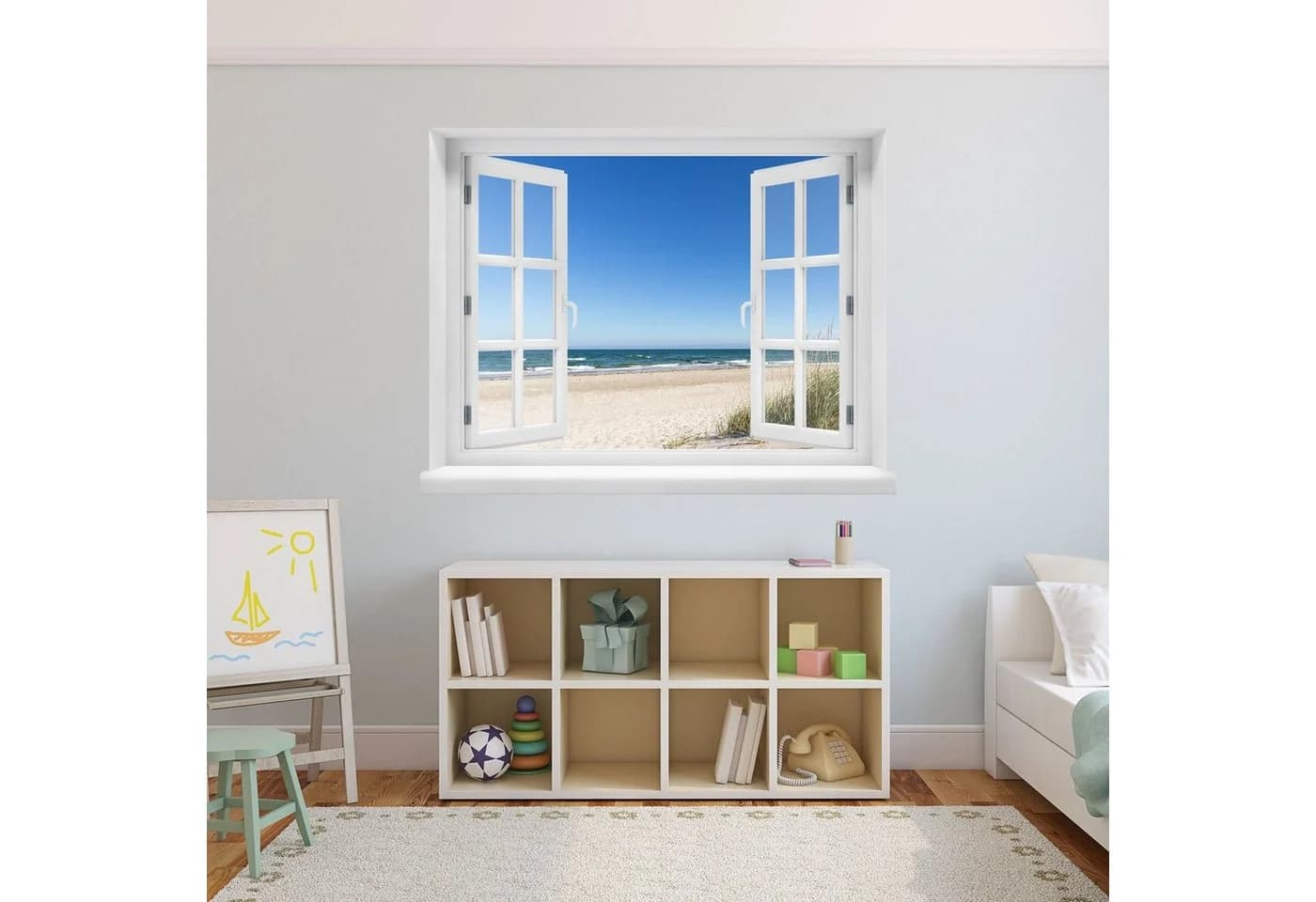 WallSpirit Wandsticker Fensterblick mit Aussicht Selbstklebend Bunt - Bild 4