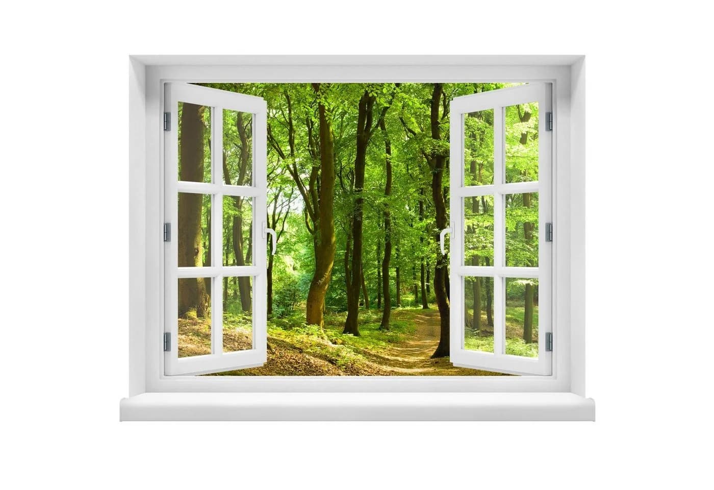 WallSpirit Wandsticker "Fensterblick mit Aussicht" Selbstklebend PVC-frei - Bild 2