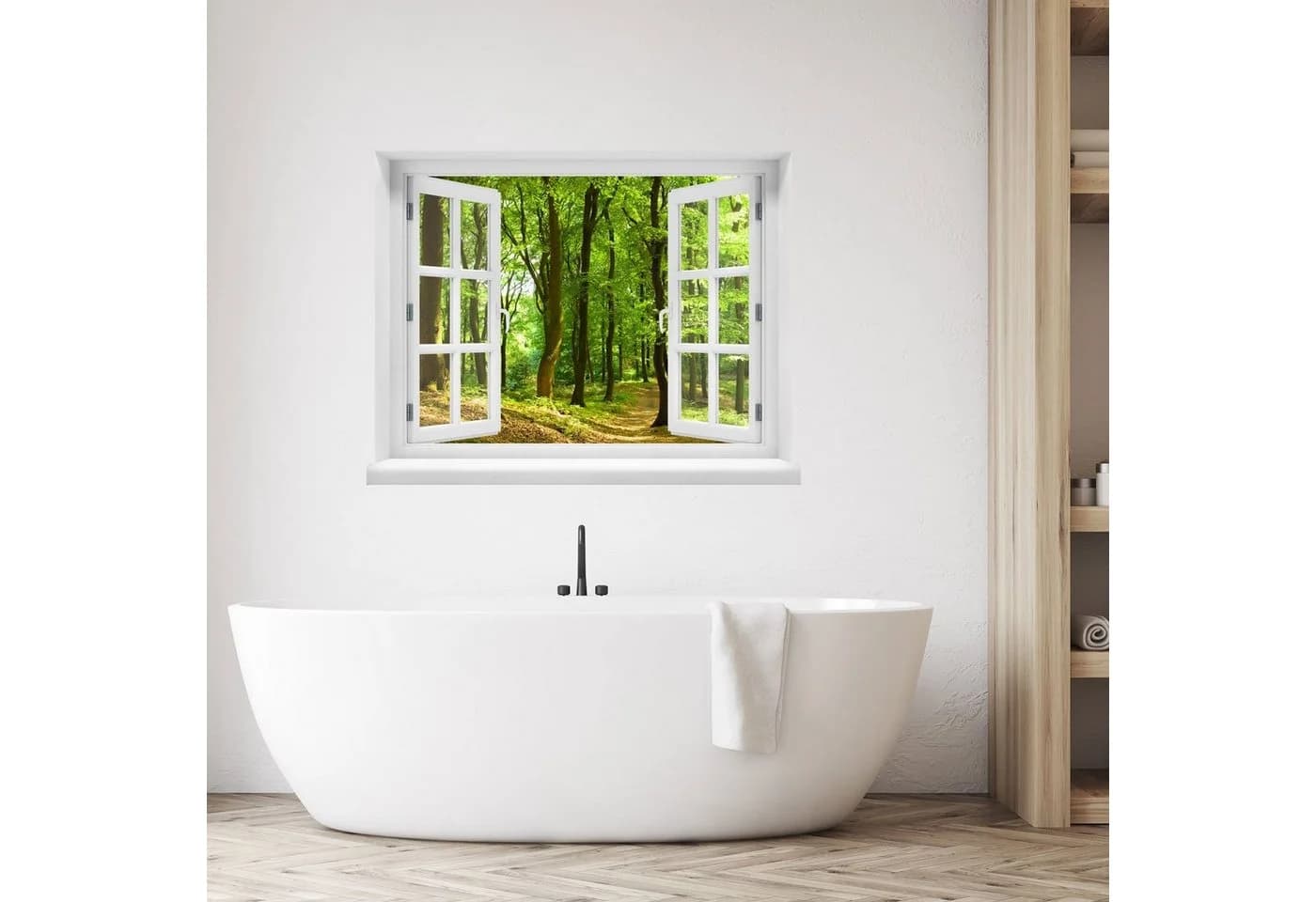 WallSpirit Wandsticker "Fensterblick mit Aussicht" Selbstklebend PVC-frei - Bild 4