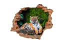 WallSpirit Wandtattoo Wanddurchbruch Tiger Selbstklebend Rückstandslos Abziehbar Bild 2