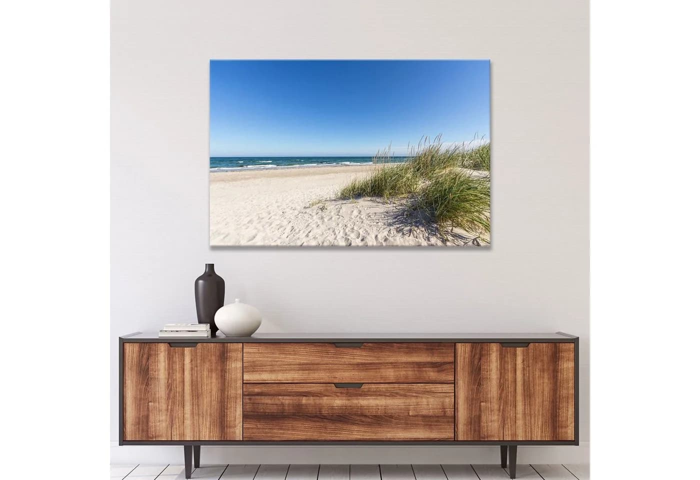 WallSpirit Leinwandbild Strand Ostsee XXL Wandbild Blau - Bild 3