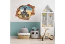 WallSpirit Wandtattoo Wanddurchbruch Zebra mit Fohlen Selbstklebend Bild 5