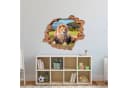 WallSpirit Wandtattoo Wanddurchbruch Löwe Selbstklebend Rückstandslos Abziehbar Bild 1
