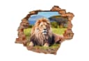 WallSpirit Wandtattoo Wanddurchbruch Löwe Selbstklebend Rückstandslos Abziehbar Bild 2