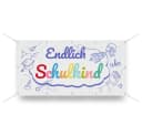 WallSpirit Hängedekoration Banner Einschulung Weiß PVC Bild 2