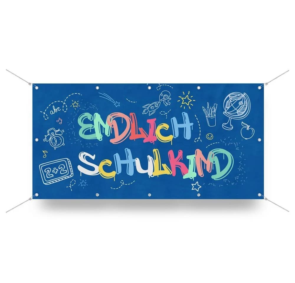 WallSpirit Hängedekoration Banner Einschulung Blau - Bild 2