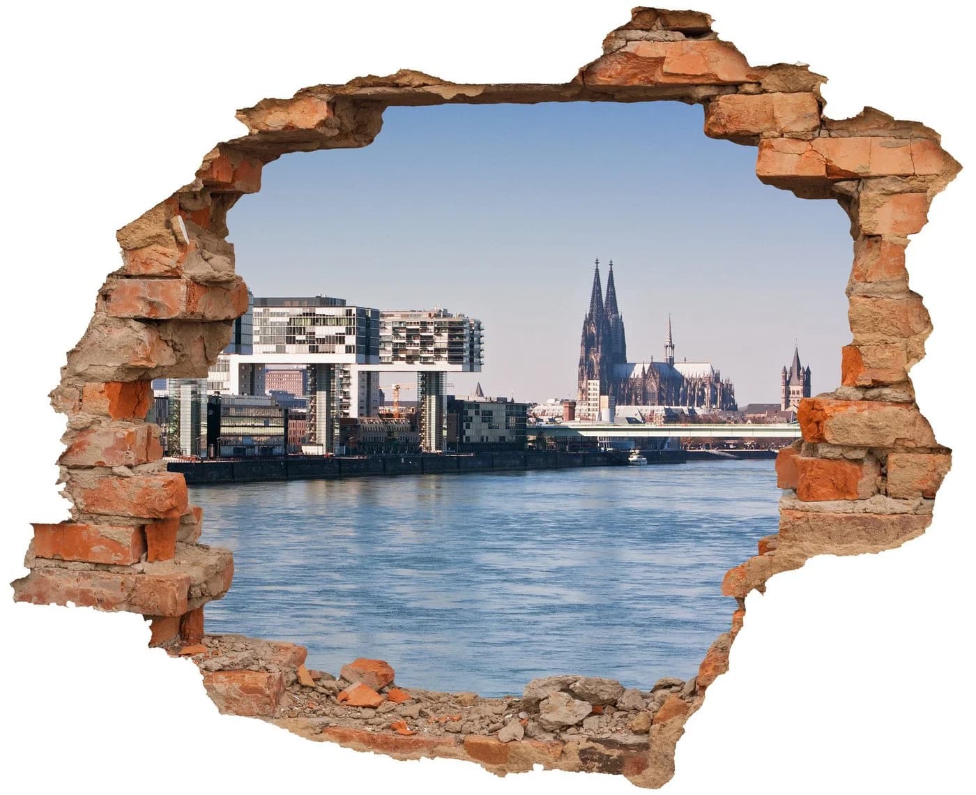 WallSpirit Wandtattoo Wanddurchbruch Köln Selbstklebend - Bild 2