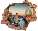 WallSpirit Wandtattoo Wanddurchbruch Hamburg Hafen Selbstklebend Bild 2
