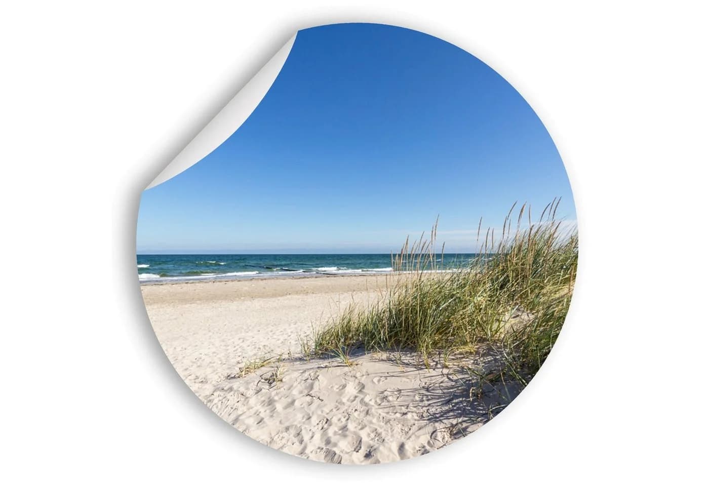 WallSpirit Wandsticker Wandaufkleber rund Ostseedüne Selbstklebend - Bild 2