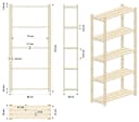 Lenmar Bücherregal B Serie 5 Böden Kiefernholz Bild 1