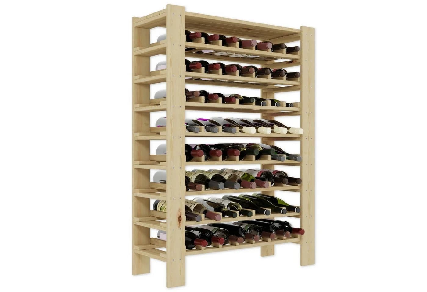 Lenmar Weinregal Holz für 91 Flaschen Natürlicher Holzton
