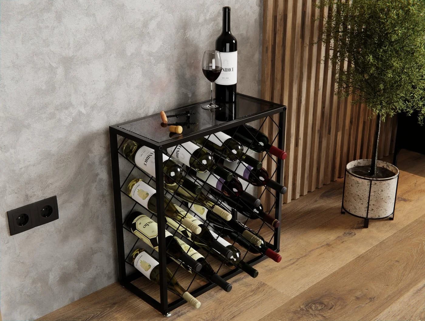 Lenmar Weinregal Metall 25 Flaschen Modern - Bild 2