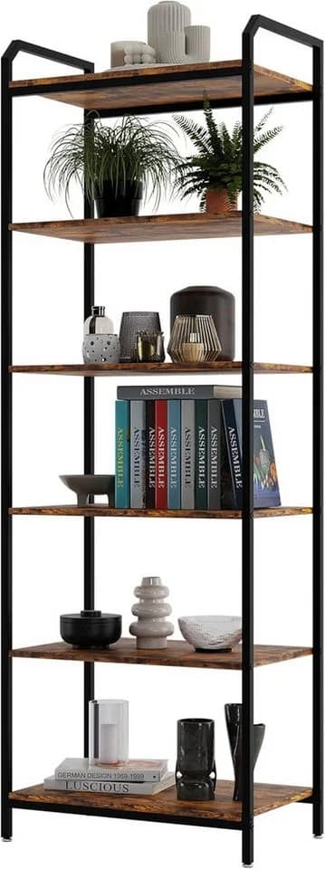 Lenmar Bücherregal BS Serie Industrie-Look Stahl & Holz - Bild 2