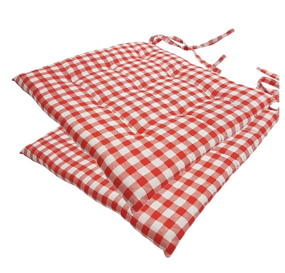 NYVI Stuhlkissen Nizza 2er Set Rot Elegante Steppung - Bild 2