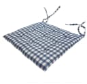 NYVI Stuhlkissen 40x40 cm 4er Set Blau Elegante Steppung Bild 1