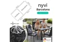 NYVI Gartenstuhl-Auflage Barcelona 4er Set Schwarz Black Flower Bild 2