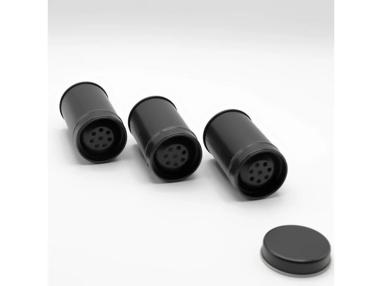 DOSENRITTER NEKA Gewürzstreuer 12er-Set Schwarz Matt Aromadicht - Bild 5