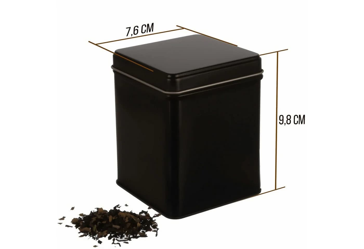DOSENRITTER Teedose WATSON 6-tlg. Schwarz Aromadicht Stapelbar