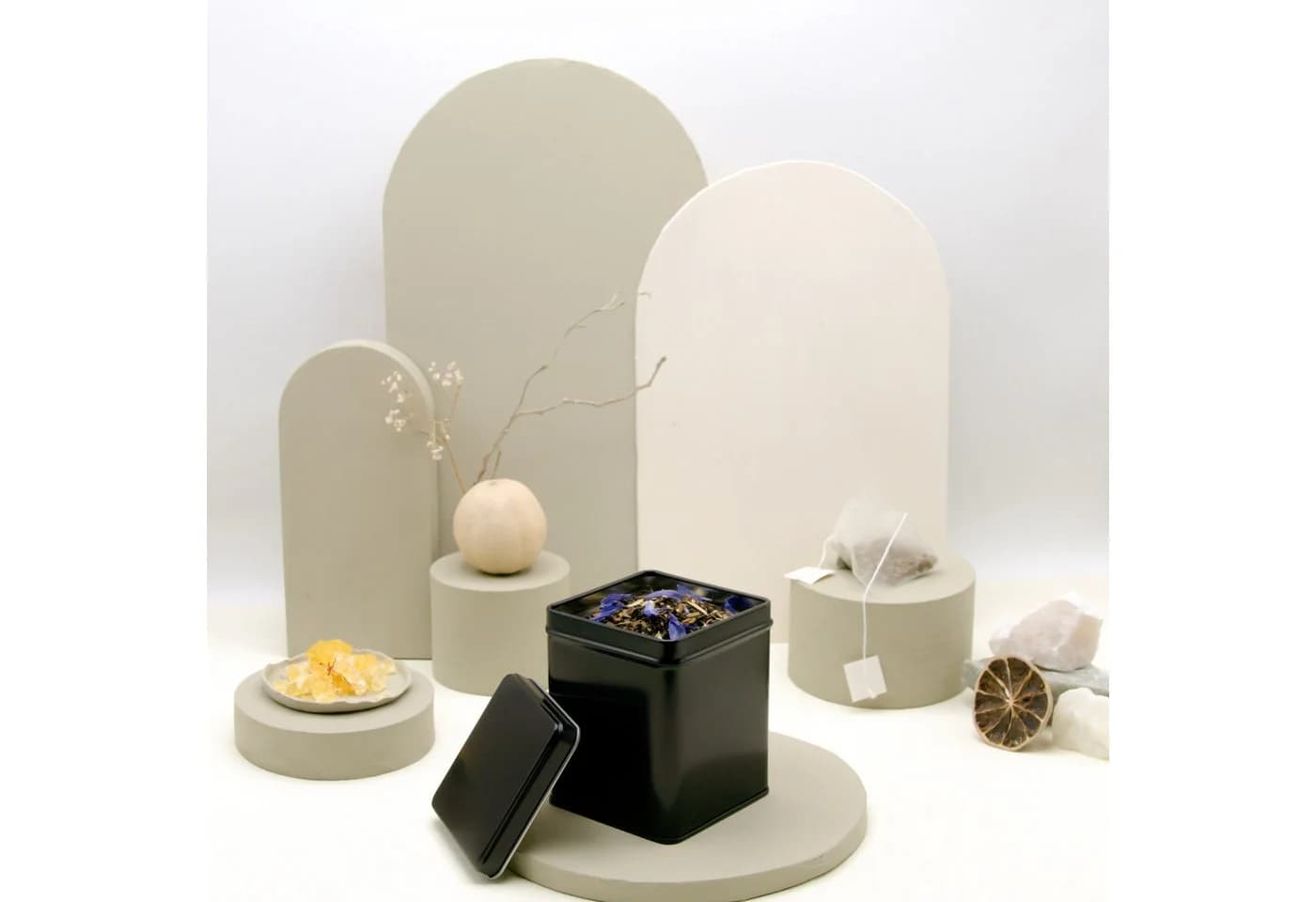 DOSENRITTER Teedose WATSON 6-tlg. Schwarz Aromadicht Stapelbar - Bild 4