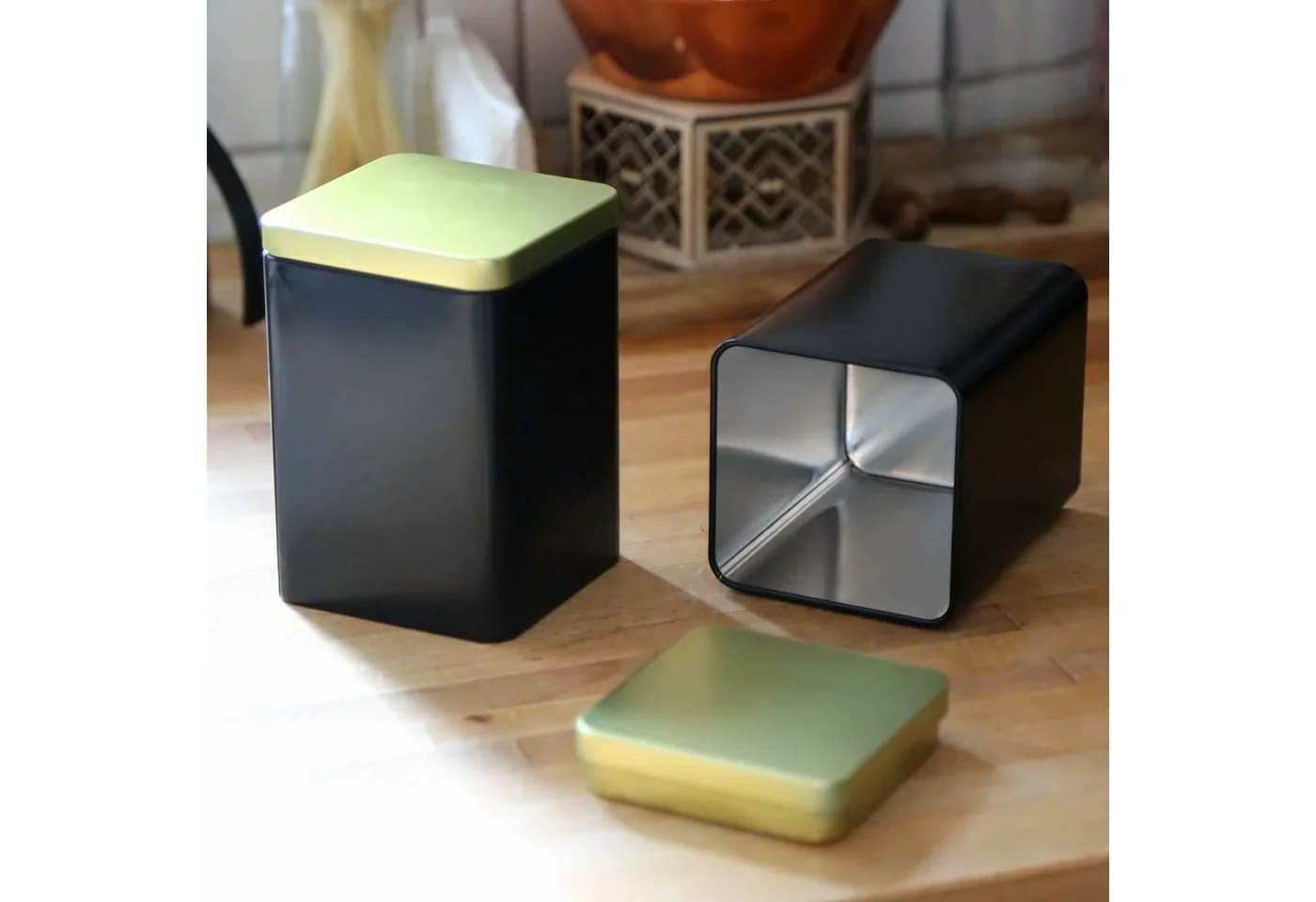 DOSENRITTER Vorratsdose GOLDI 6-Set Schwarz-Gold