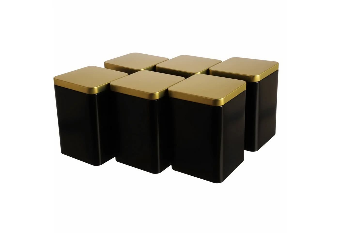 DOSENRITTER Vorratsdose GOLDI 6-Set Schwarz-Gold - Bild 2