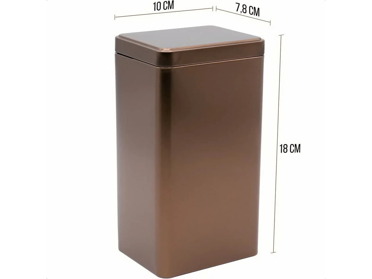 DOSENRITTER Vorratsdose EBO 3er-Set Aromadicht Stapelbar Metall Braun