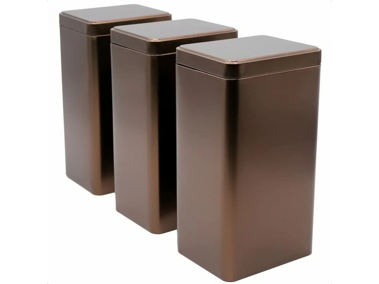 DOSENRITTER Vorratsdose EBO 3er-Set Aromadicht Stapelbar Metall Braun - Bild 2