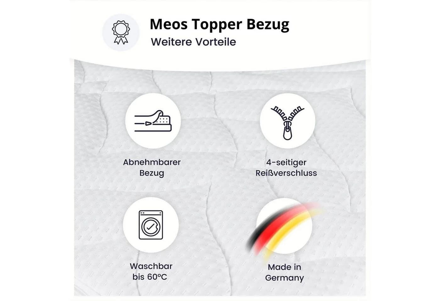 Meos Latex Topper 6 cm Druckentlastend Waschbar - Bild 4