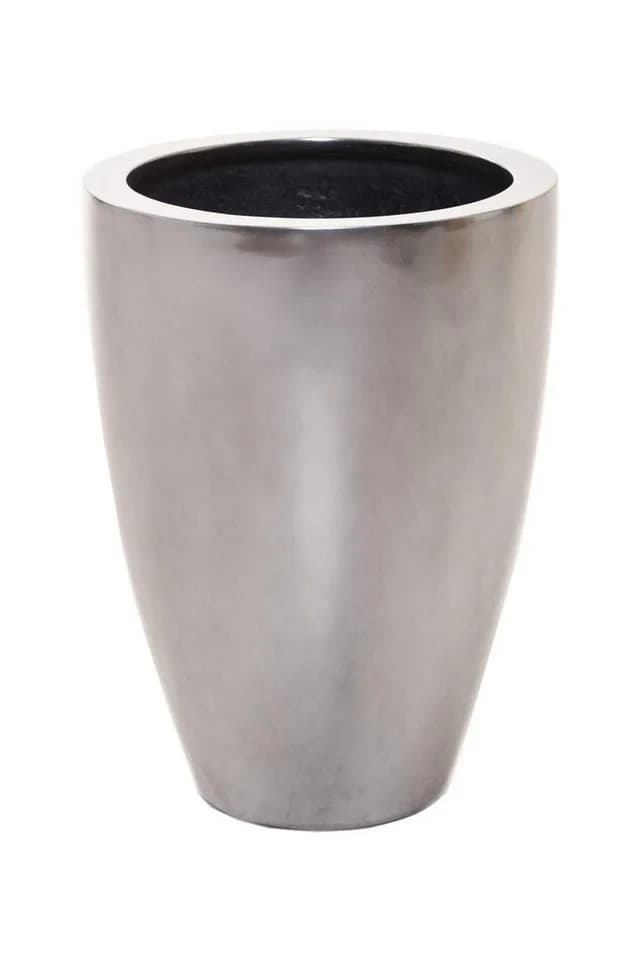 VIVANNO Bodenvase OPALA Rund Silbermetallic Hochglanz - Bild 2