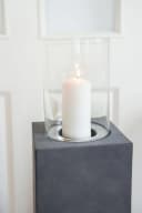 VIVANNO Bodenwindlicht LUMIRA Felsgrau Fiberzement mit Glas Bild 1