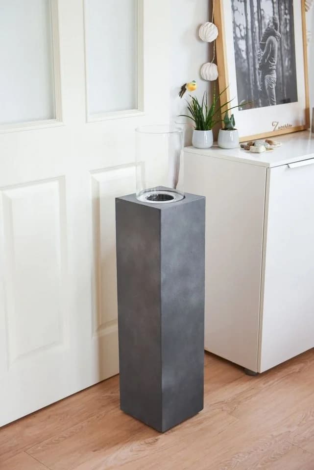 VIVANNO Bodenwindlicht LUMIRA Felsgrau Fiberzement mit Glas - Bild 4
