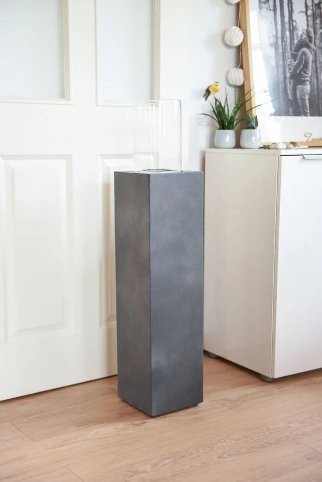 VIVANNO Bodenwindlicht LUMIRA Felsgrau Fiberzement mit Glas - Bild 5