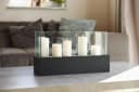 VIVANNO Windlicht Fiberglas CANDELITO Rechteckig Schwarz Matt Bild 4