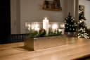 VIVANNO Windlicht CANDELITO Rechteckig Blattsilber Hochglanz Fiberglas Bild 1